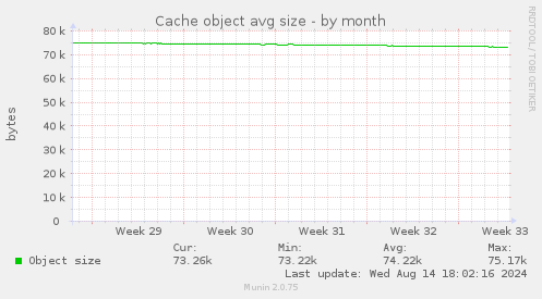 Cache object avg size